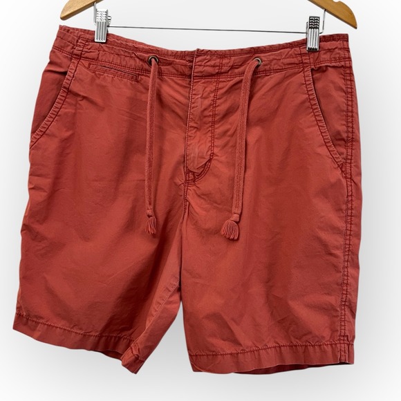 Old Navy Womens Medium Surplus Utility Shorts Cotton Orange Red Flap Pocket - Picture 1 of 7